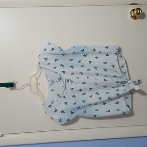 Persaya M Cactus White Sleeveless Shirt